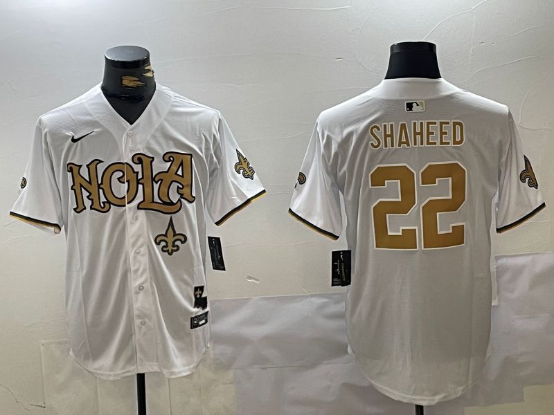 Men New Orleans Saints #22 Shaheed White Joint Name 2024 Nike Limited NFL Jersey style 3->indianapolis colts->NFL Jersey